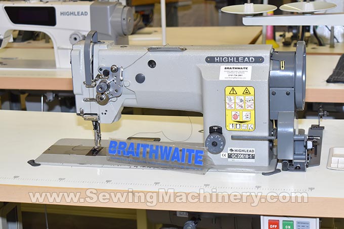 Walking foot sewing machine with unit