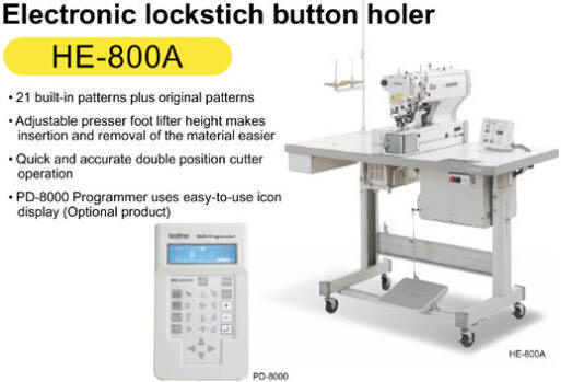 Brother HE-800A button hole sewing machine