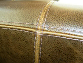 Sewn leather seam 