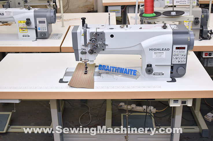 Walking foot sewing machine with trim