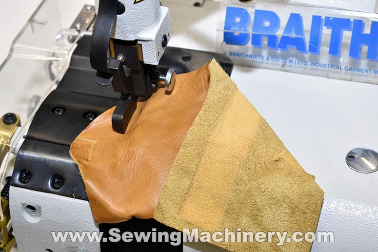 Leather skiving machine