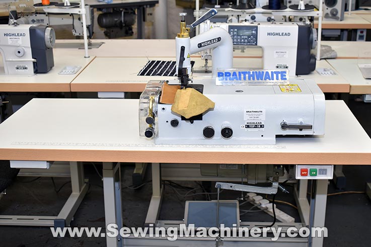 Leather skiving machine