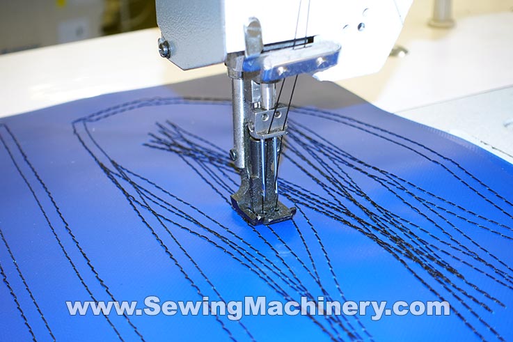 Twin needle walking foot sewing machine