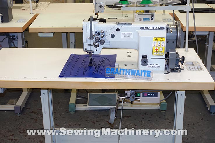 Twin needle walking foot sewing machine