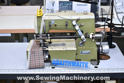 Lace tape attaching sewing machine